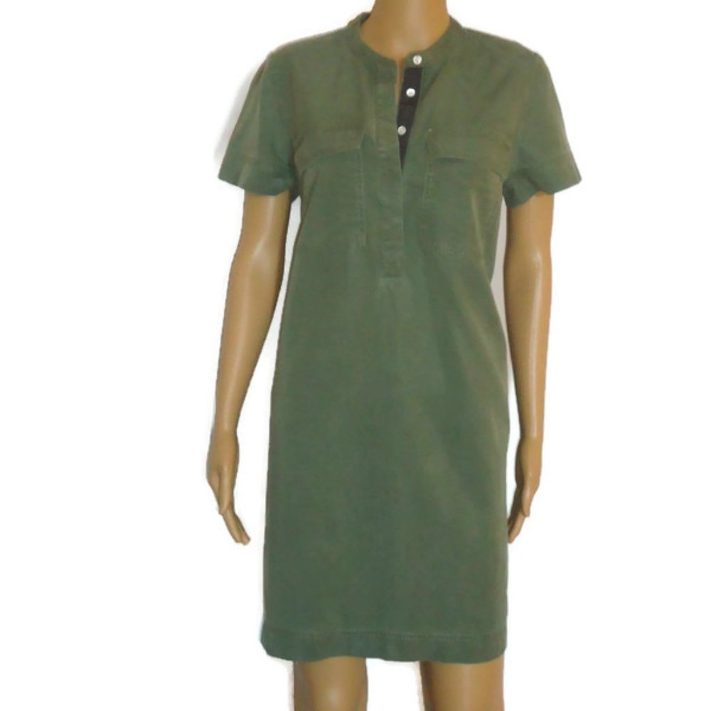 New $89.50 J. Crew Knee Length Olive Green Dress, Sz.6